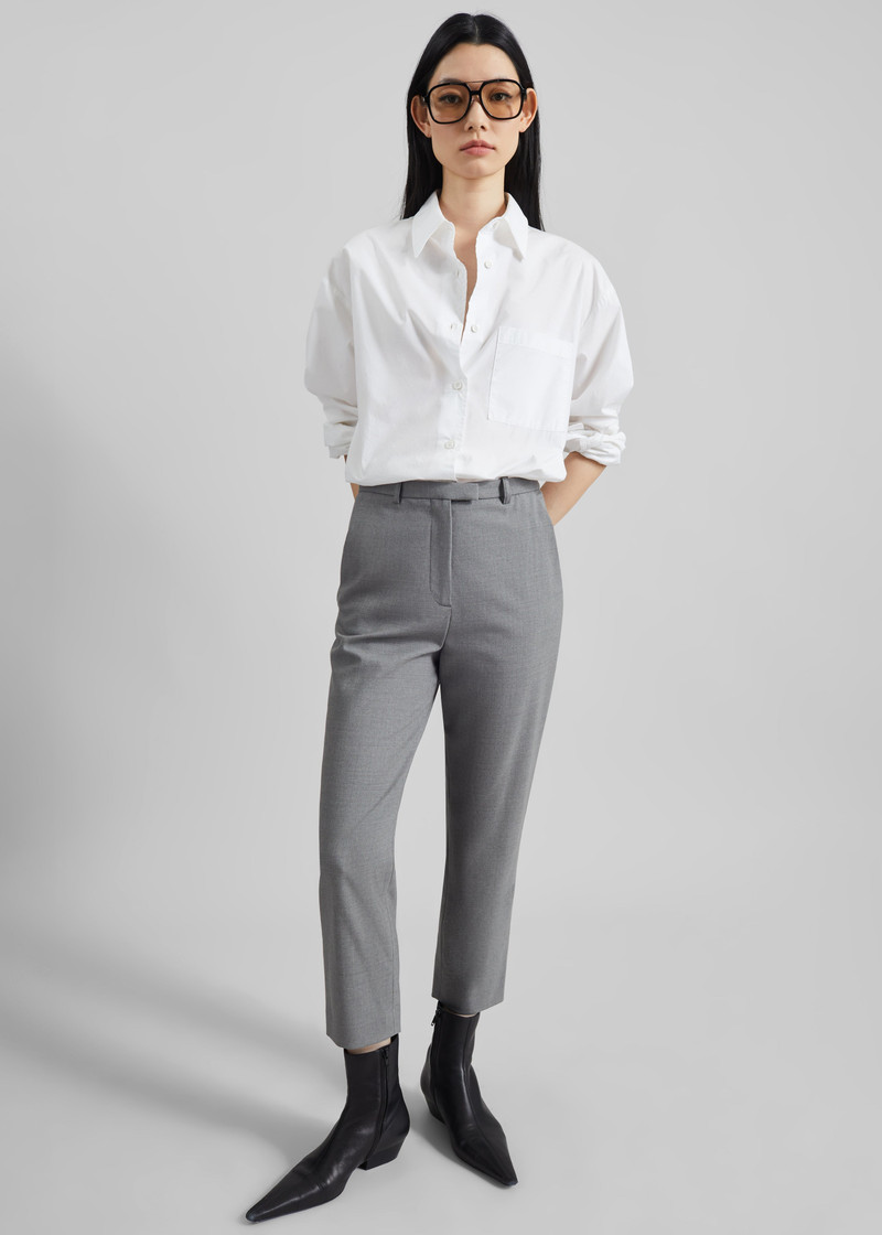 Loulou de Saison Carlo Straight Leg Pants - Grey 1