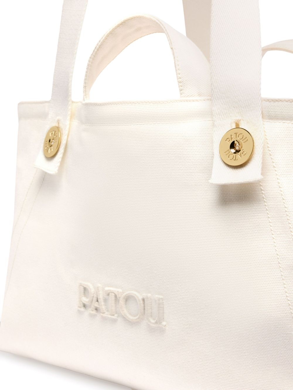 large logo trapeze-design canvas tote bag - 3