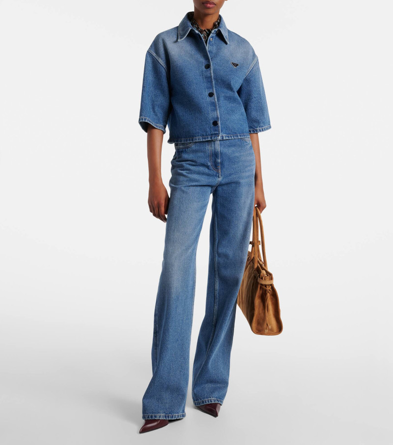 Prada High-rise wide-leg jeans outlook
