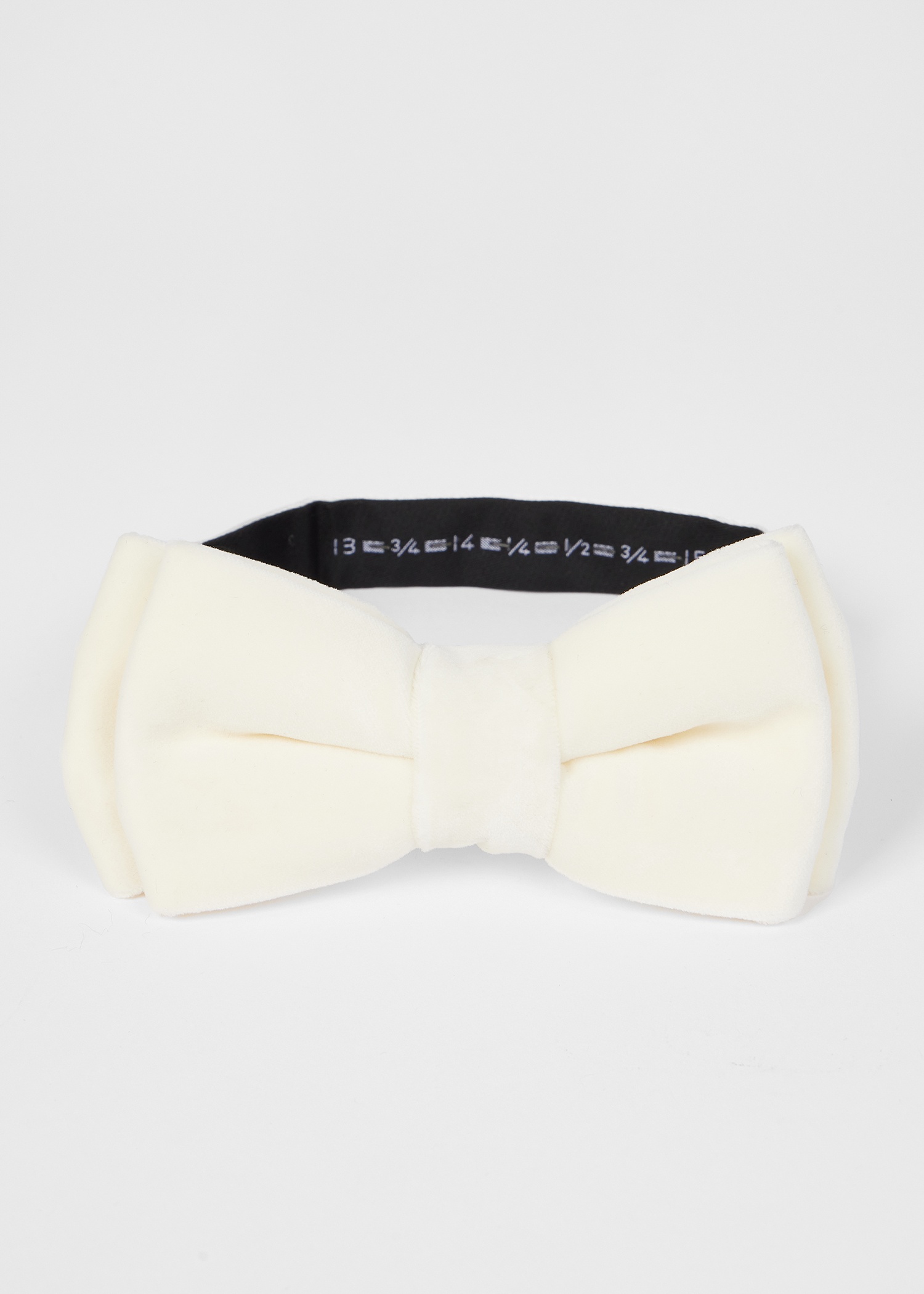 Ivory Velvet Bow Tie - 3