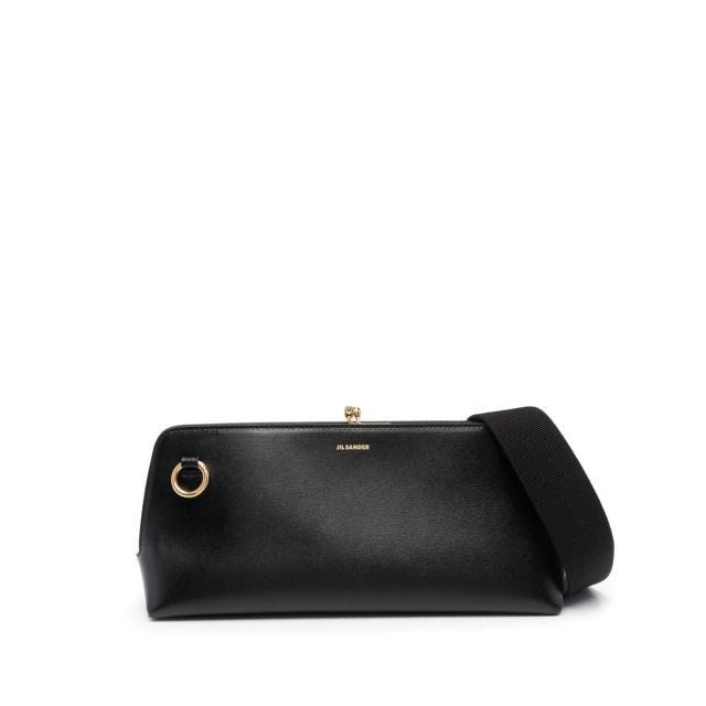 Black leather Goji shoulder bag - 1