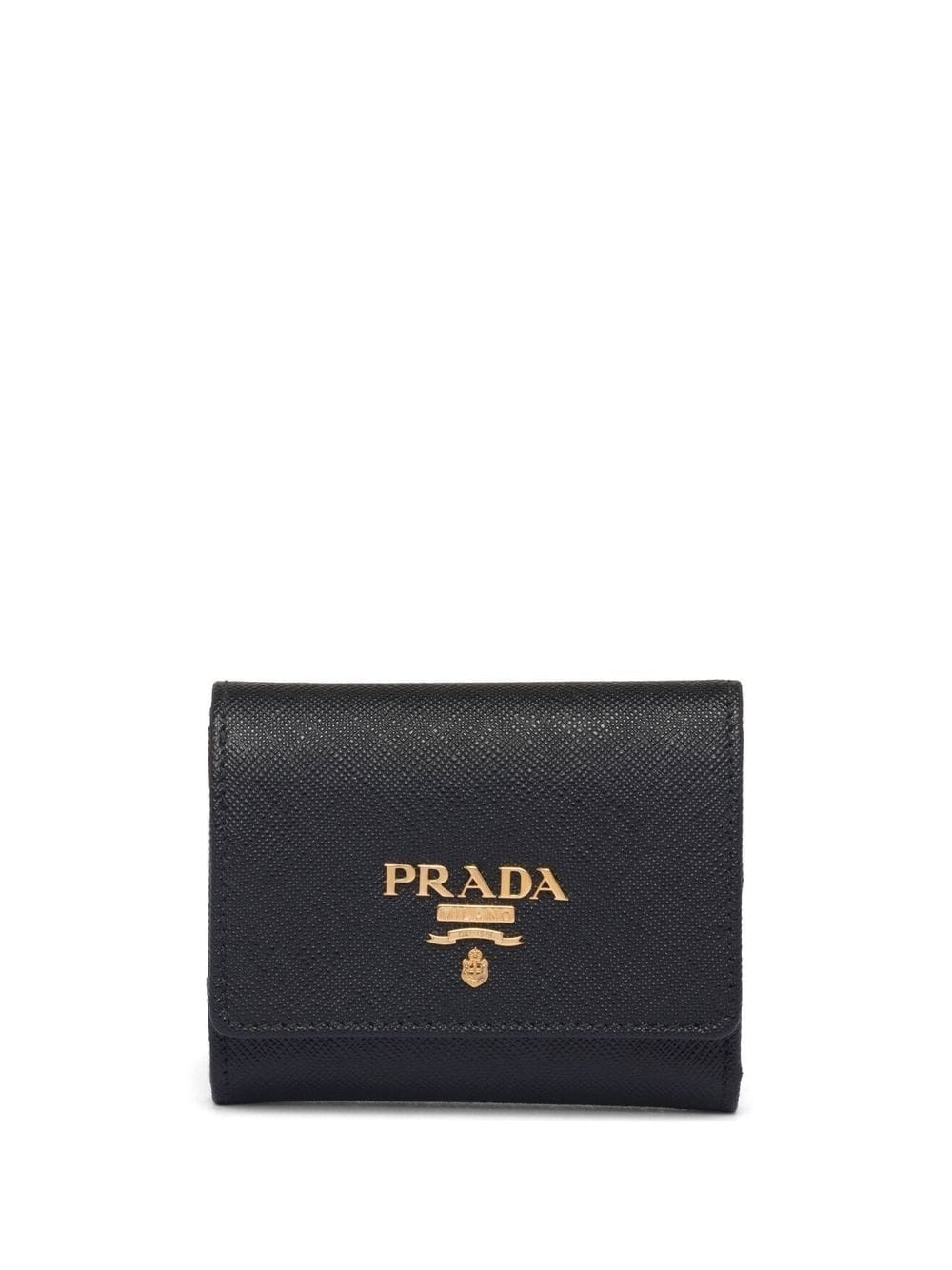 logo-lettering leather wallet - 1