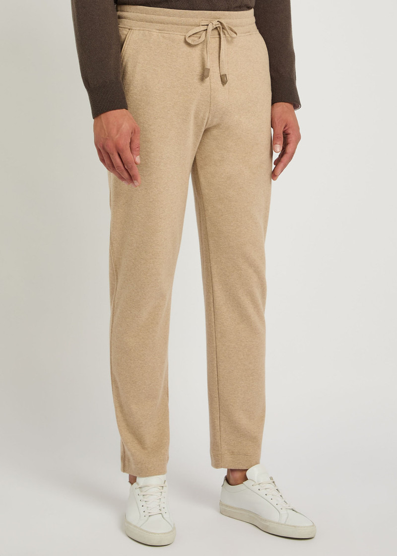 Canali Canali Slim Straight-leg Cotton and Cashmere-blend Trousers outlook