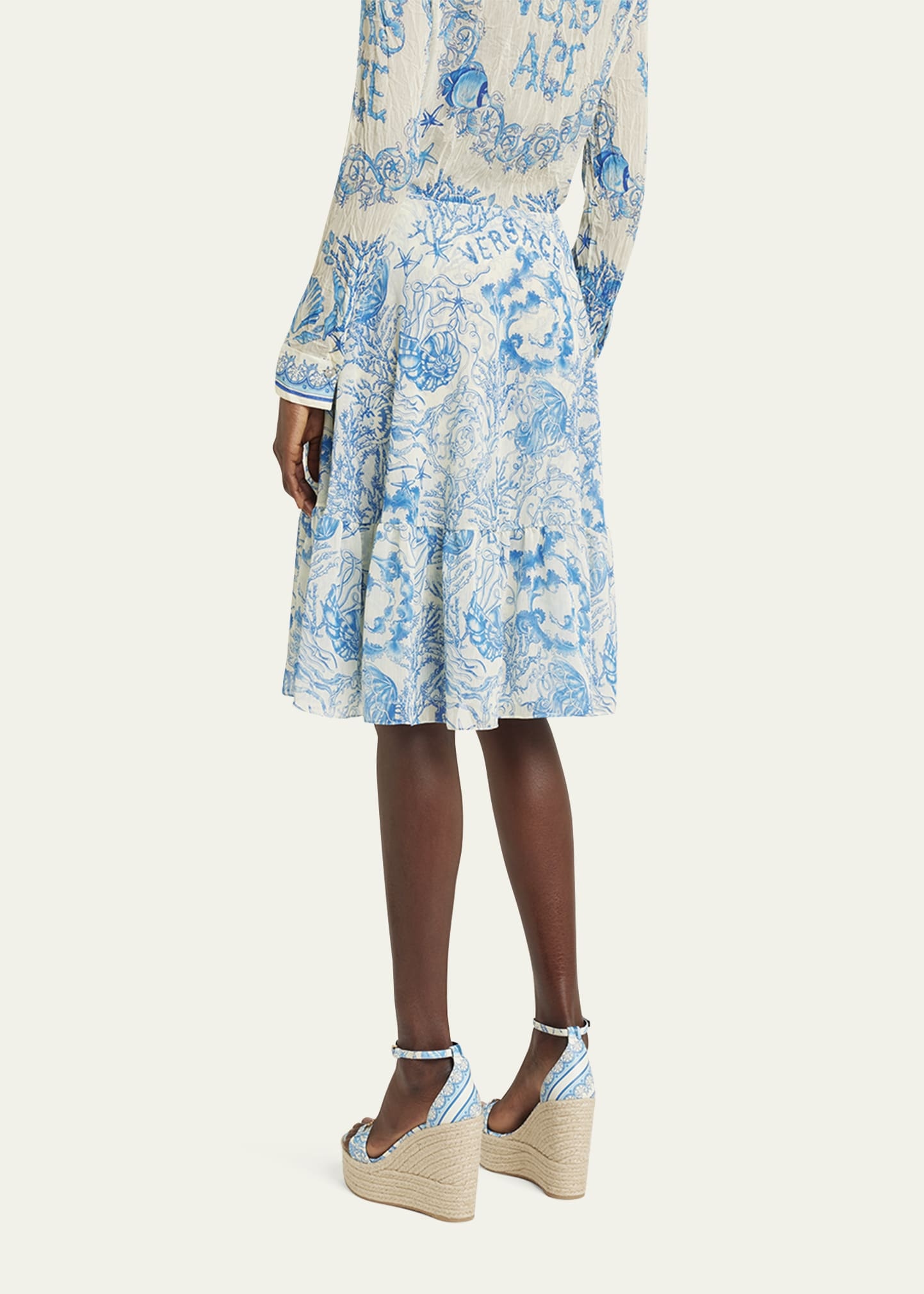 Underwater Barocco Foulard Bicolor Crinkle Skirt - 3