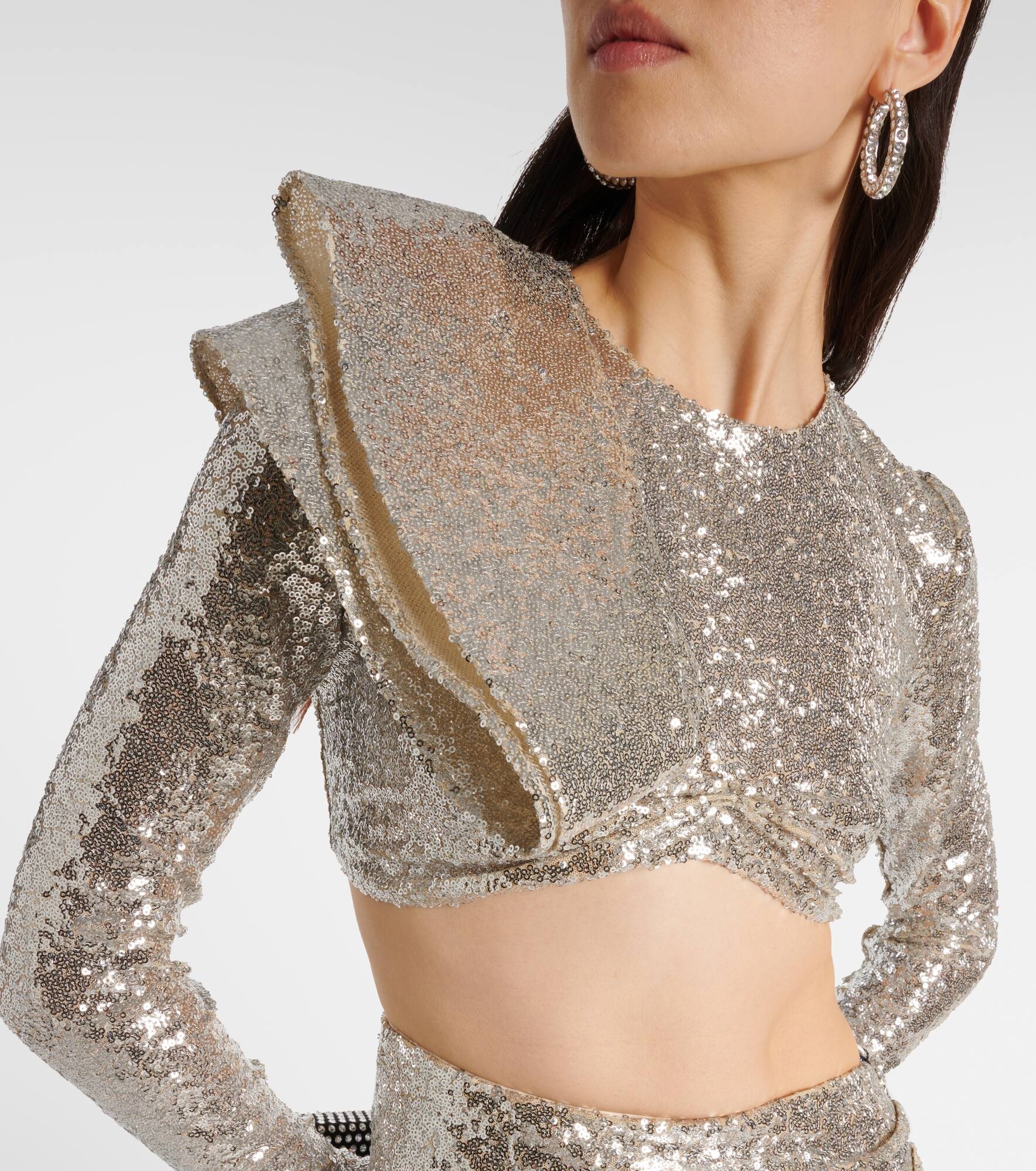 Sequined crop top - 4