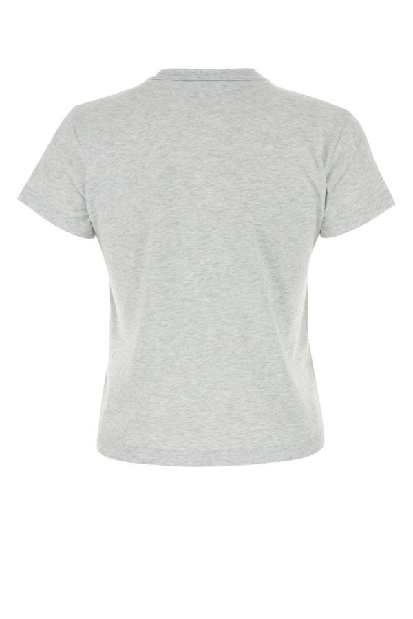 Melange light grey cotton t-shirt - 2