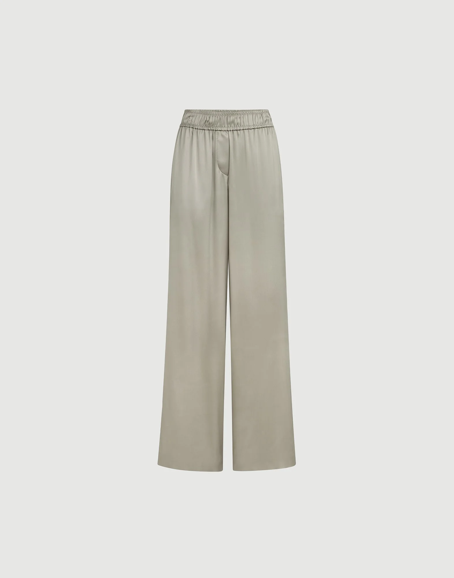 Stretch silk satin track trousers - 1