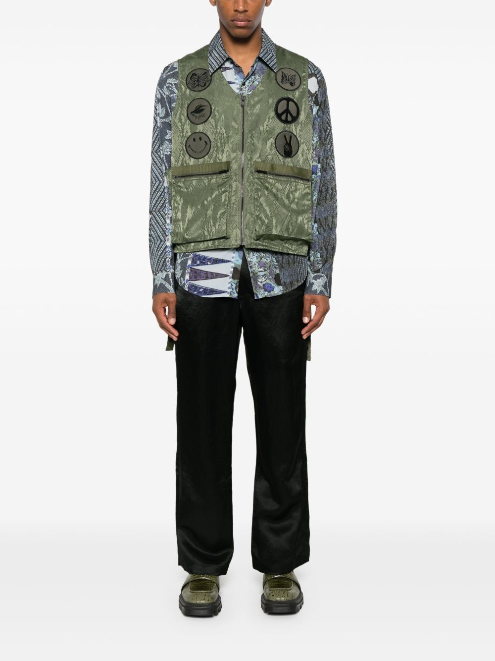 logo-embroidered gilet - 2