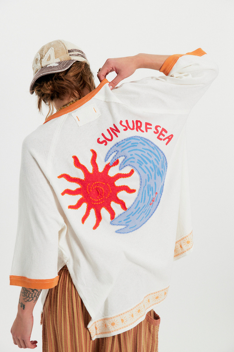 FREE PEOPLE We The Free Giulia Embroidered Ringer Tee outlook