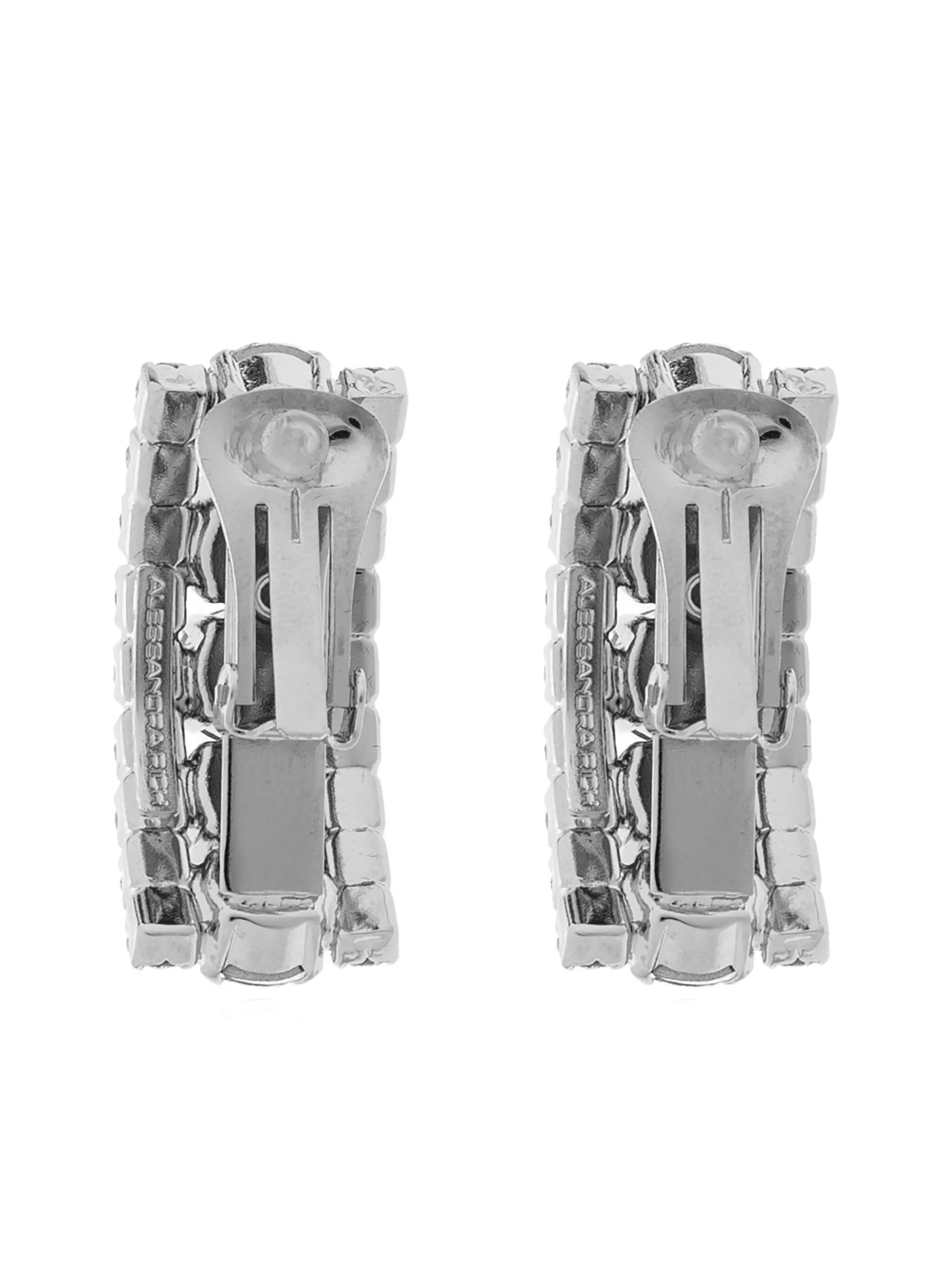 Alessandra Rich Crystal-embellished Rectangular Earrings - 3