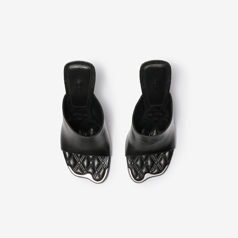 Leather Duck High Mules 5