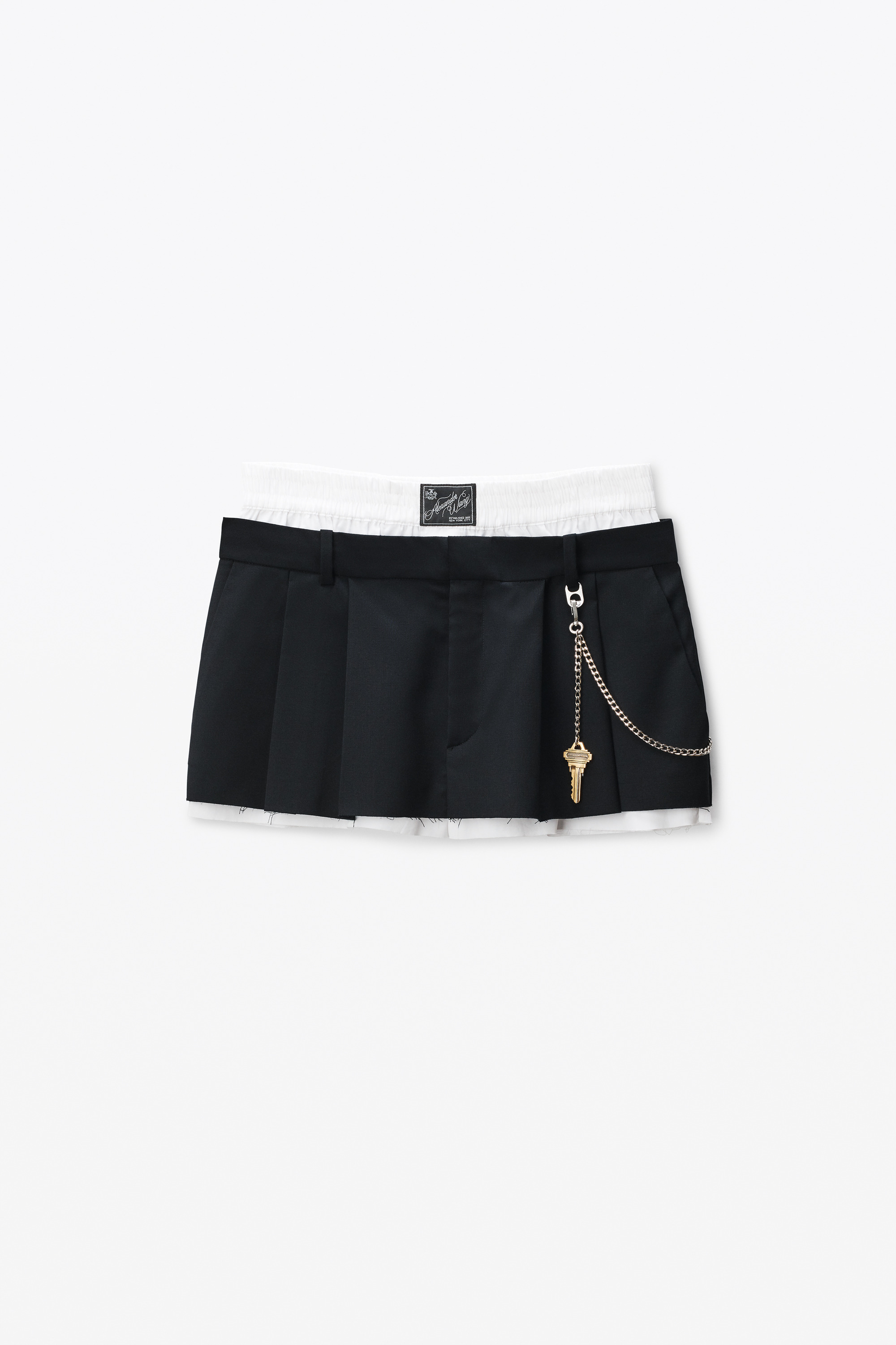 Black Pre-Styled Hardware Miniskirt - 1