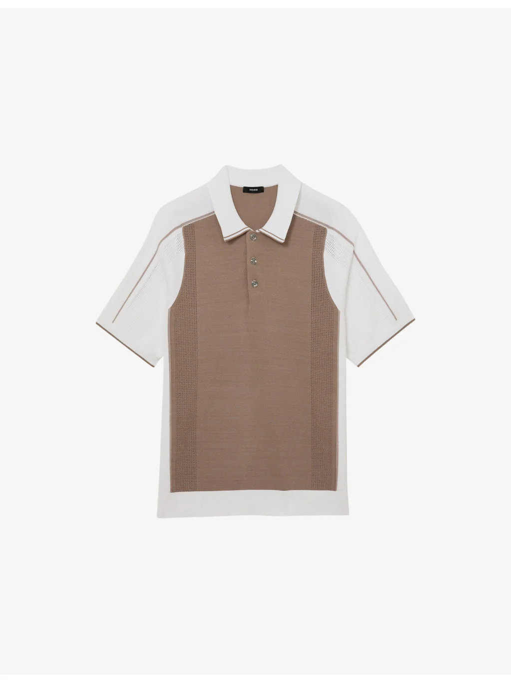 Claremont Colour-Block Knitted Polo Shirt - 1