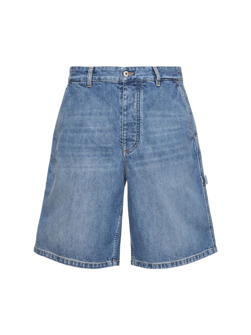 Vintage indigo denim cargo shorts - 1