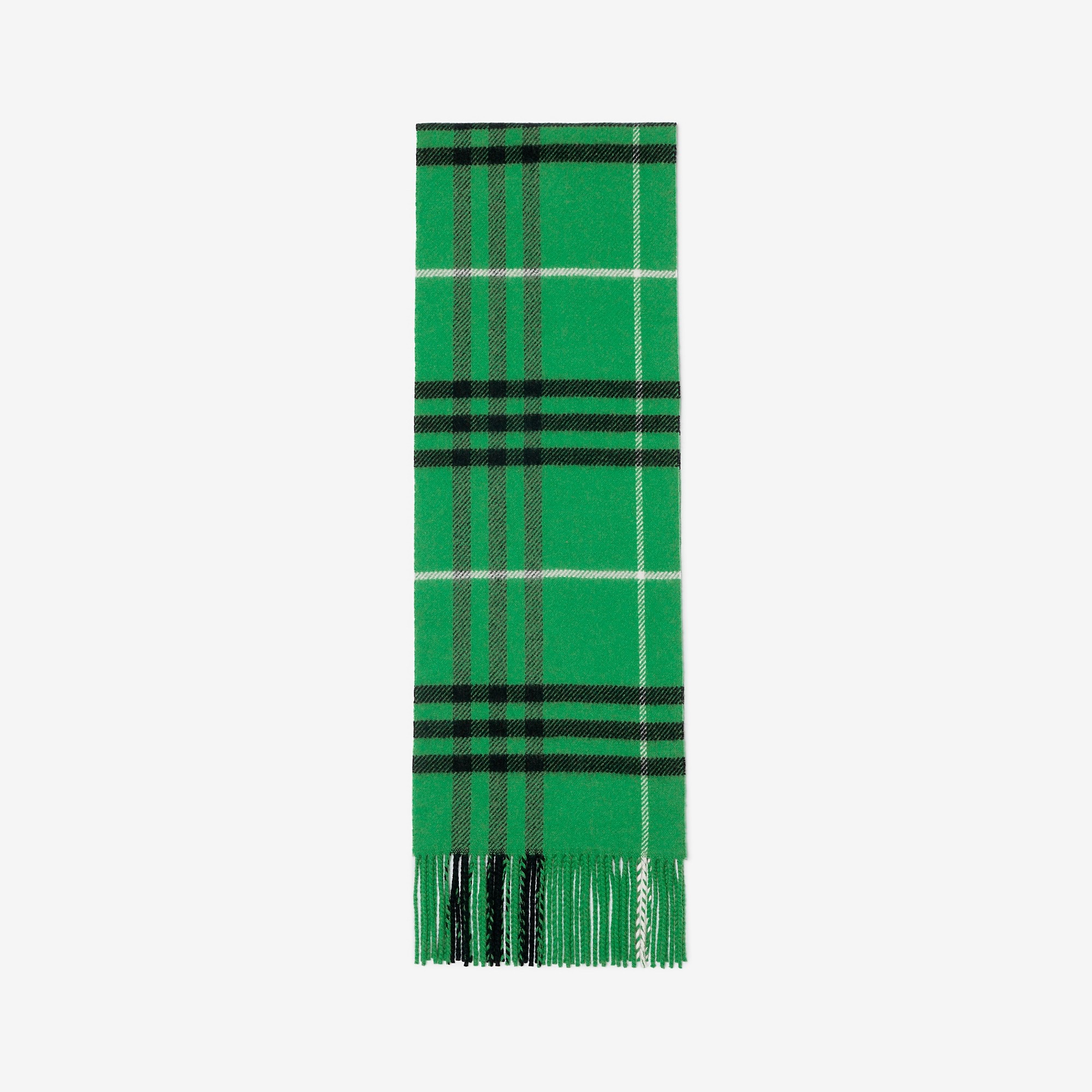 Check Wool Cashmere Scarf - 2