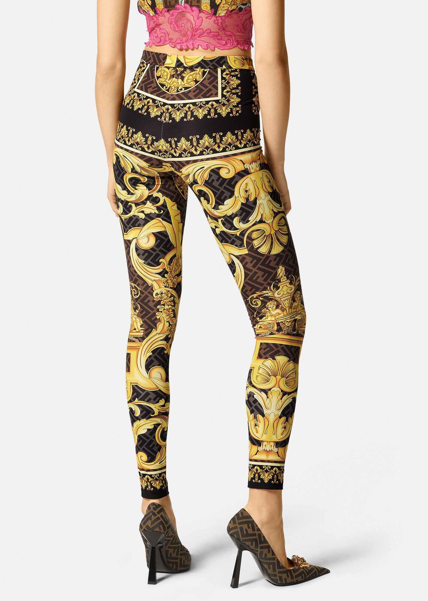 Fendace Gold Baroque Leggings - 4
