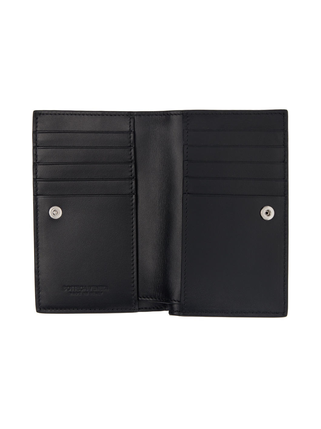 Black Intrecciato Medium Bi-Fold Wallet - 3