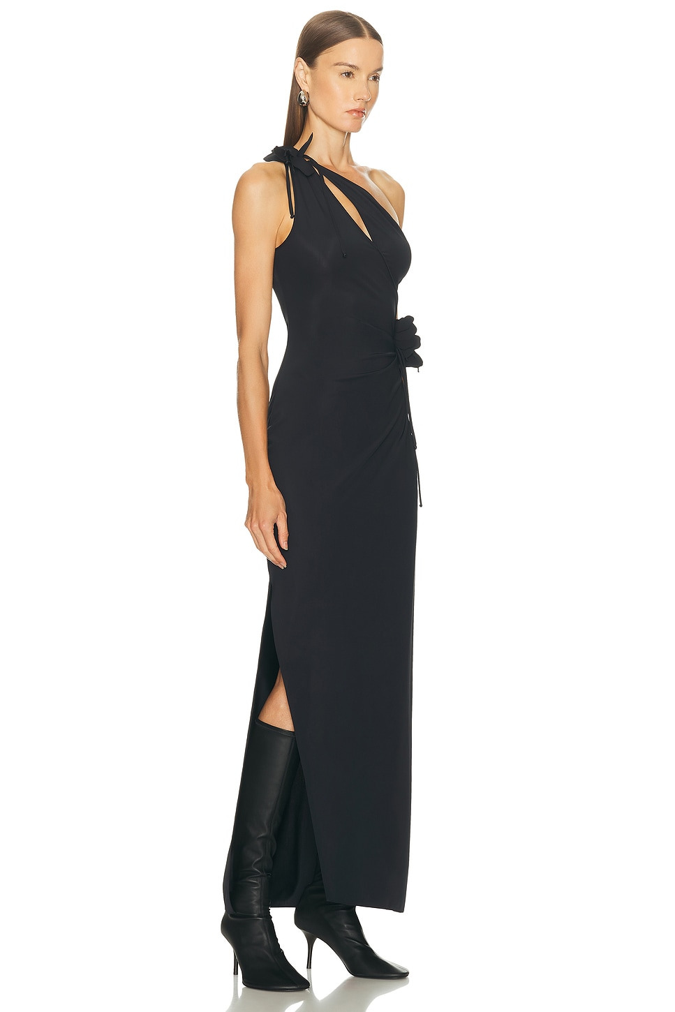 Asymmetric Flower Gown - 2