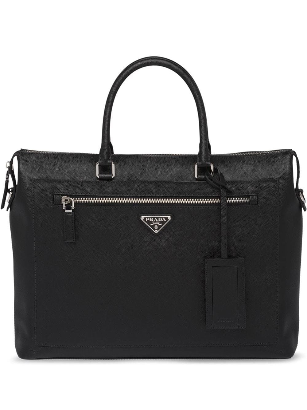 Saffiano leather briefcase - 1