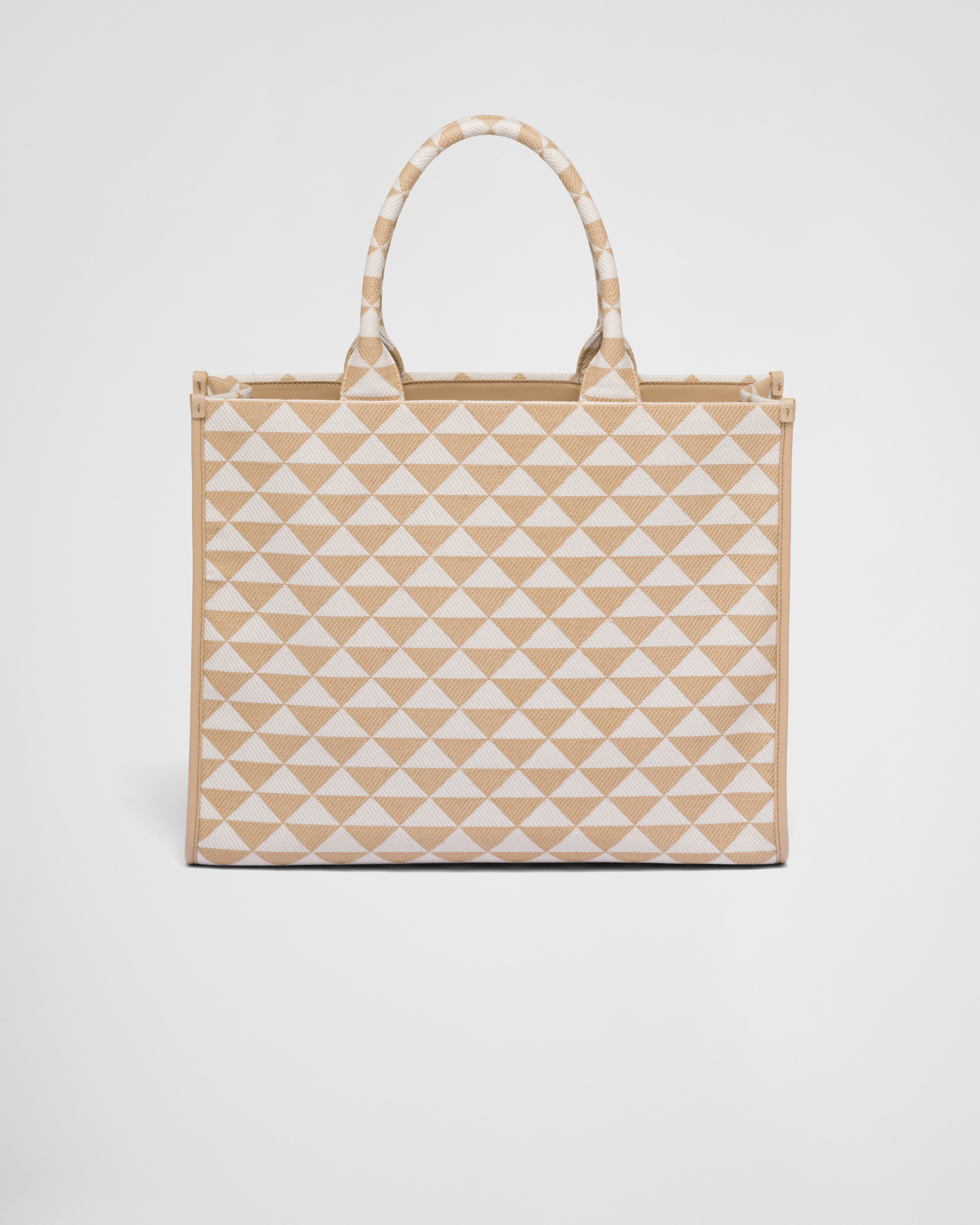 Large Prada Symbole embroidered fabric handbag - 4