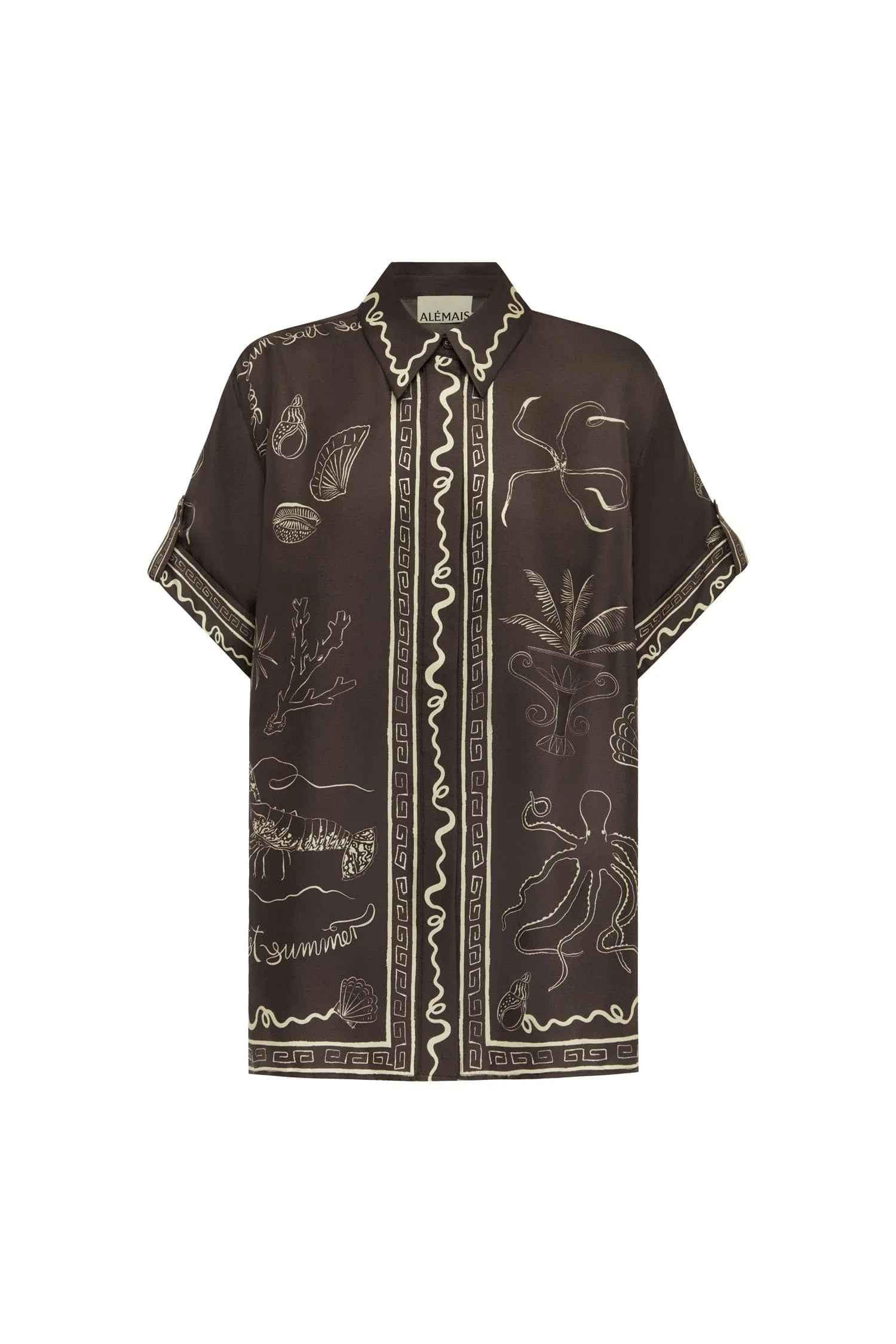 Sammy Silk Shirt Chocolate - 5