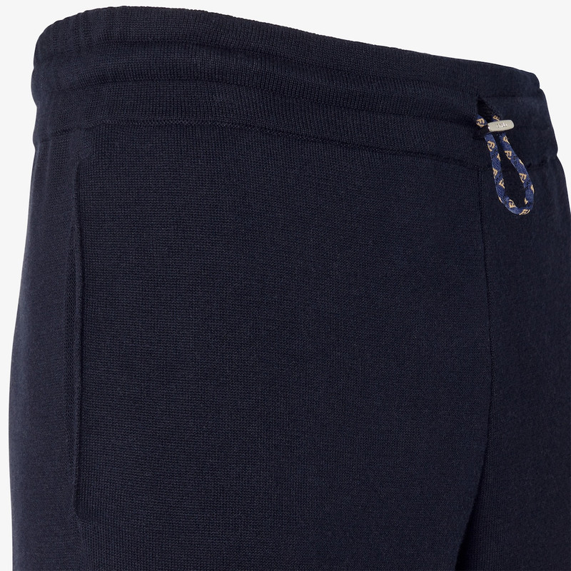 Pants Blue cotton and cashmere pants 3