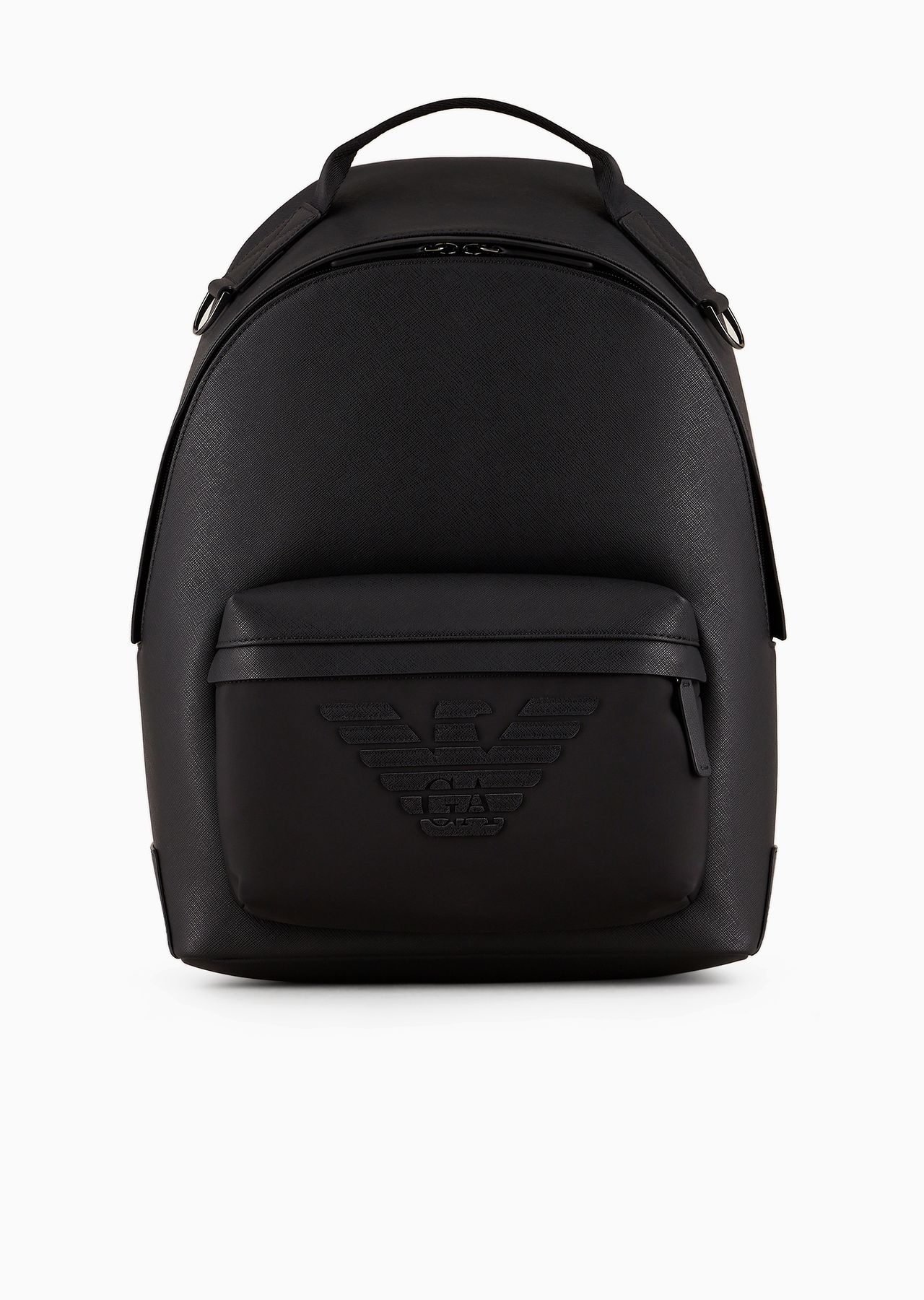 ASV recycled nylon and regenerated Saffiano rounded backpack - 1