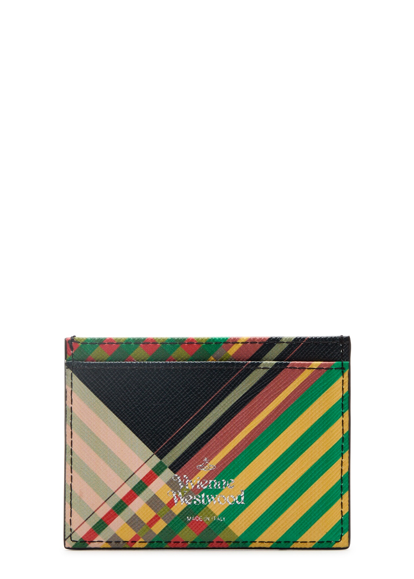 Tartan leather card holder - 2