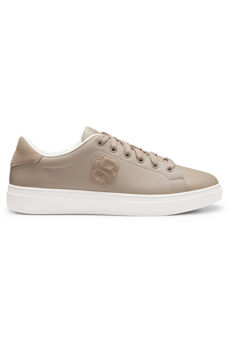 LEATHER TRAINERS WITH DOUBLE B MONOGRAM 1