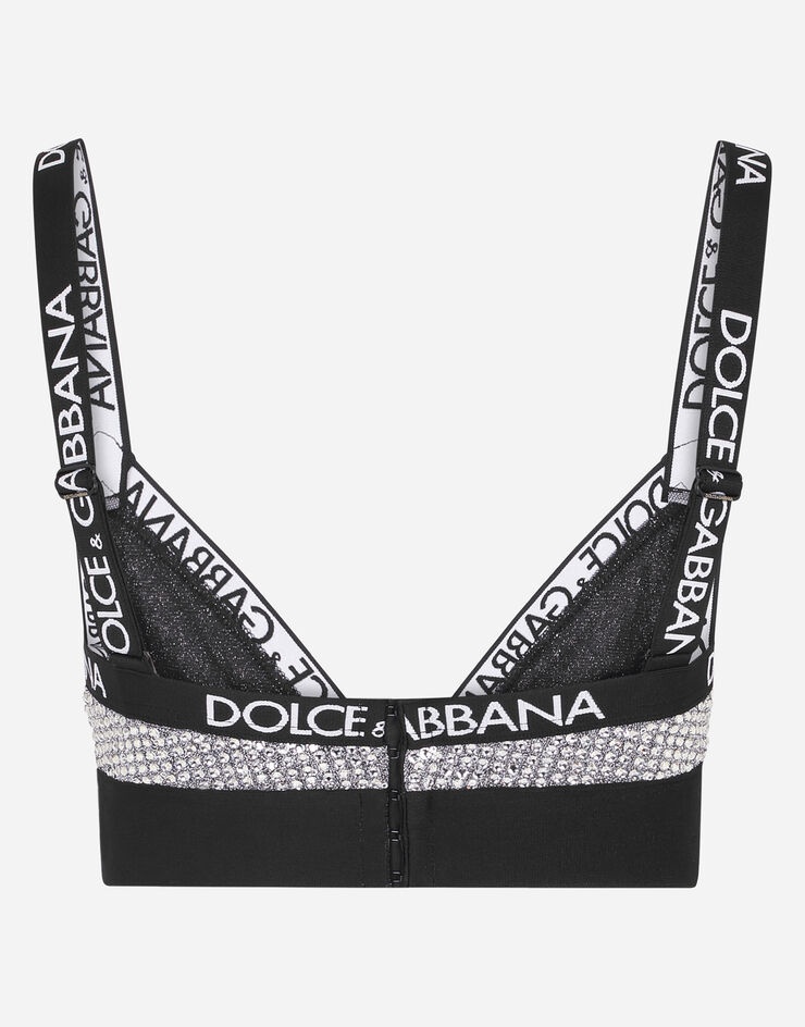 Crystal mesh triangle bra - 3