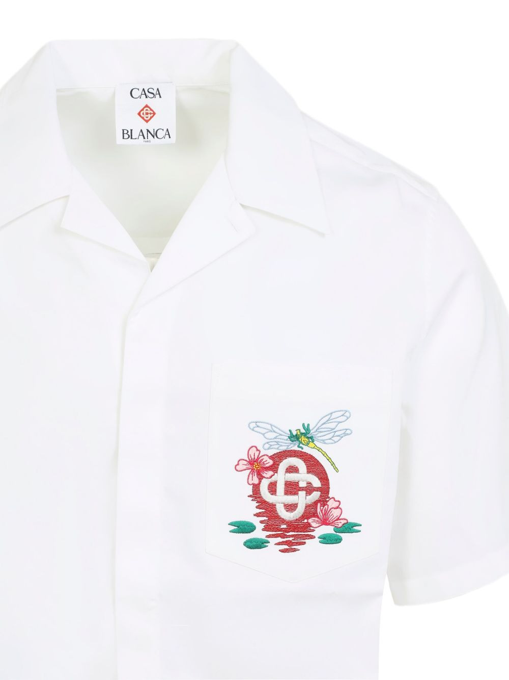 logo-embroidered shirt - 3