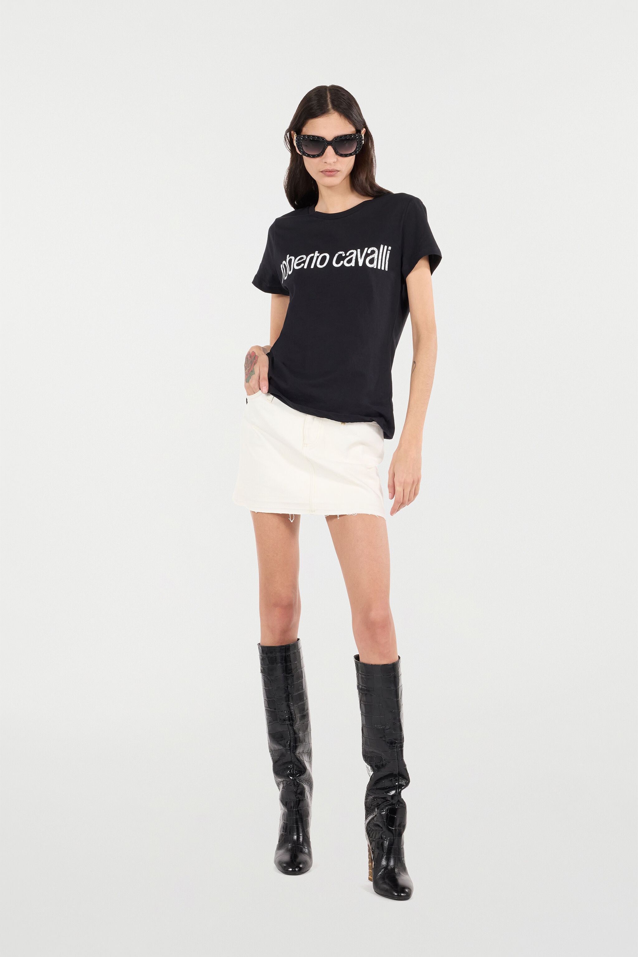 Frayed Denim Miniskirt - 2