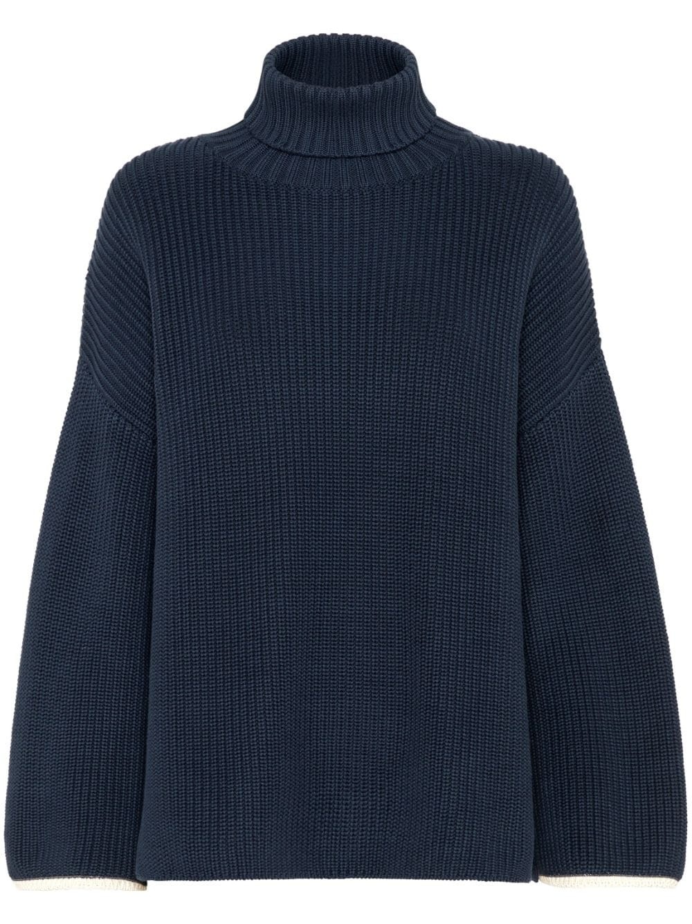 ribbed-knit cotton jumper - 1