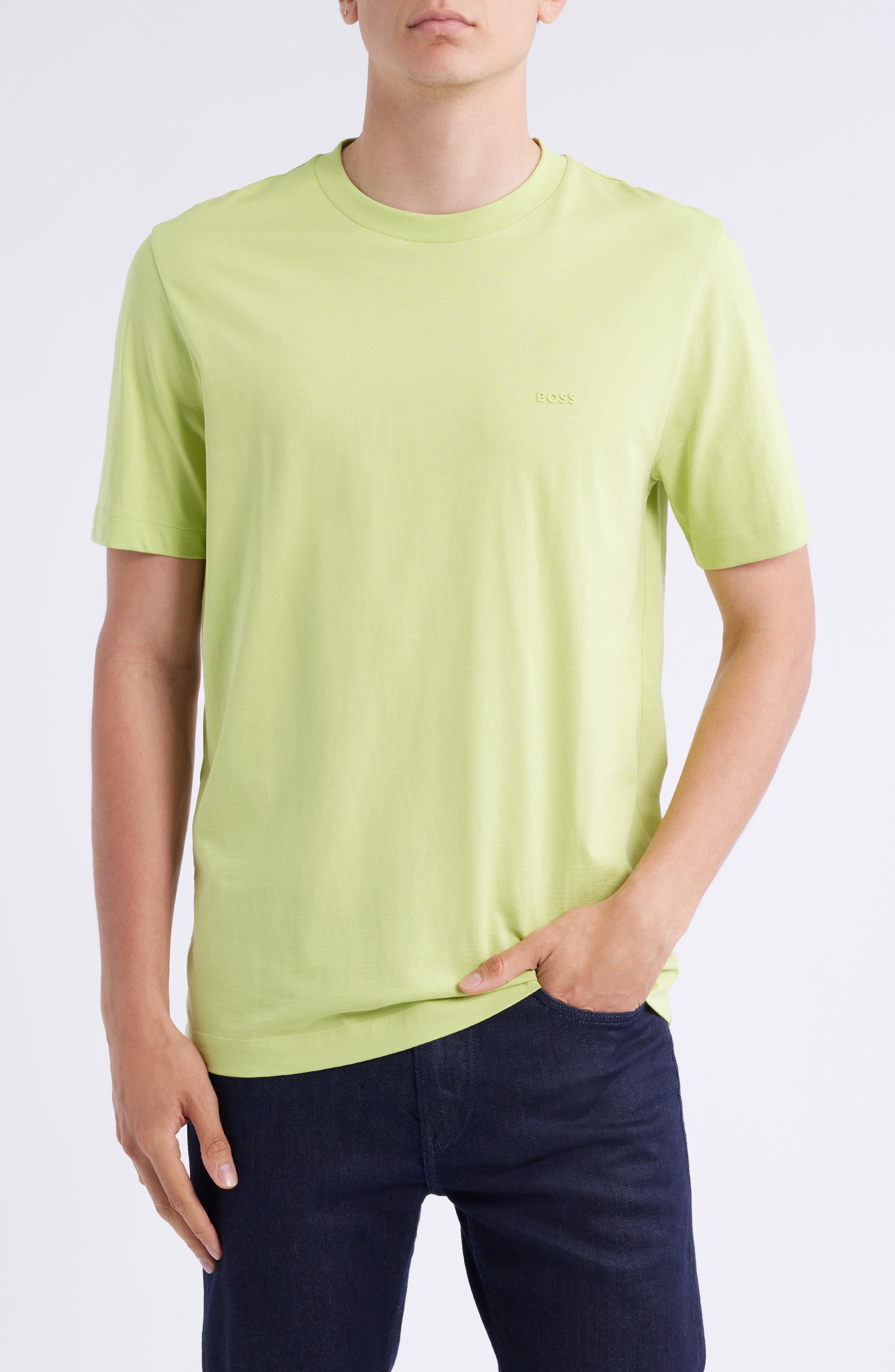 BOSS Thompson Solid T-Shirt in Light Green at Nordstrom - 1