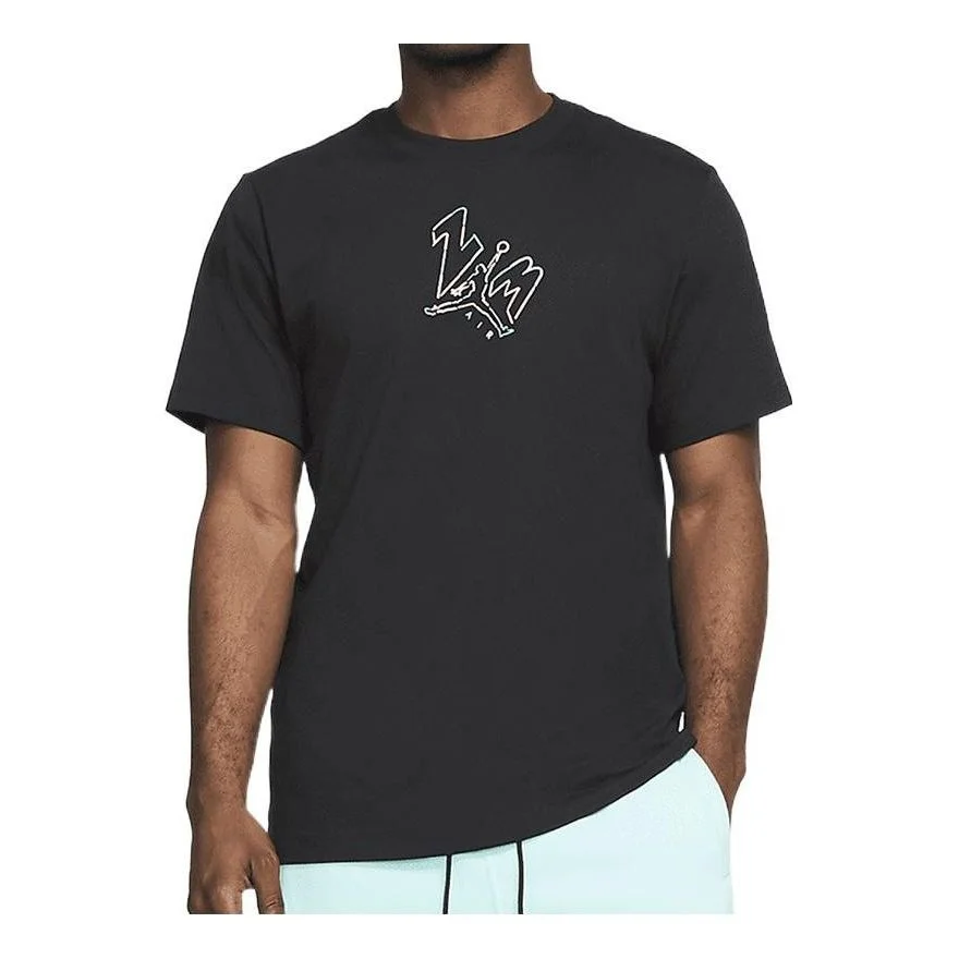 Men's Air Jordan Athleisure Casual Sports Running Training Short Sleeve Black T-Shirt DC4829-010 - 1
