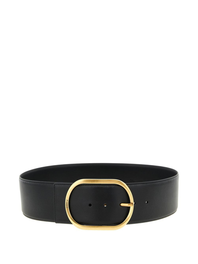 buckled leather belt 1