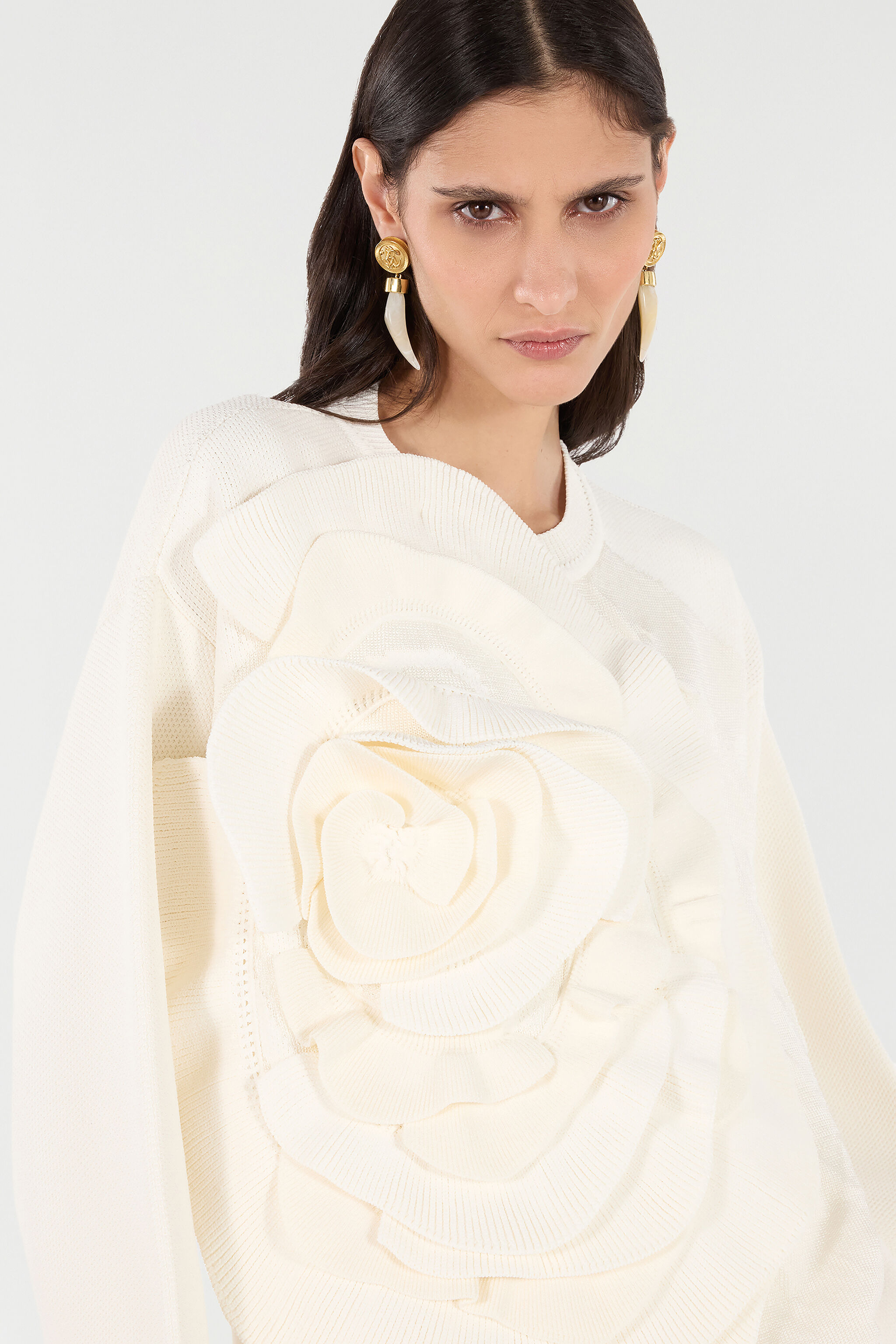 Sweater With Maxi-Rose - 6