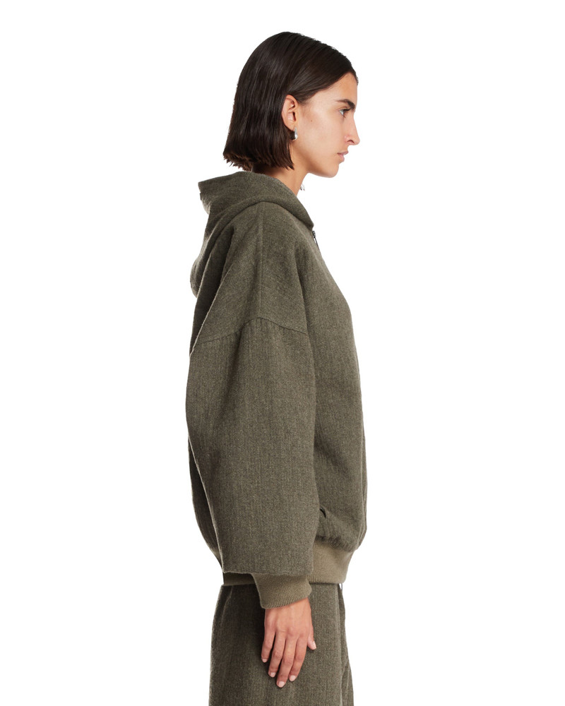 Fear of God Green Zip-Up Sweatshirt outlook