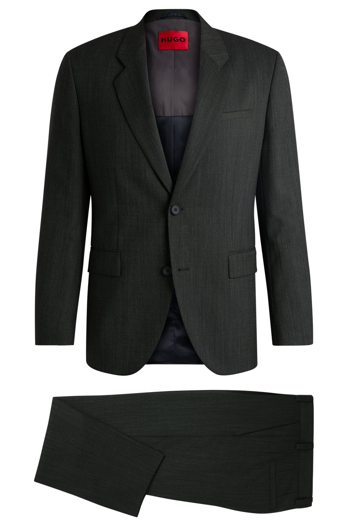 MODERN-FIT SUIT IN MICRO-PATTERNED PERFORMANCE-STRETCH FABRIC - 8