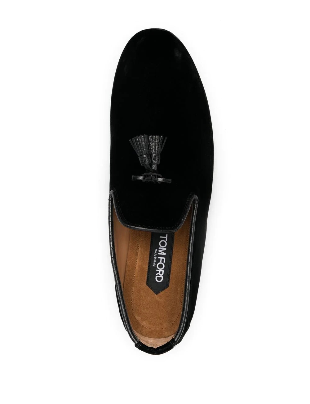 Velvet Nicholas tassel-detail slippers - 4