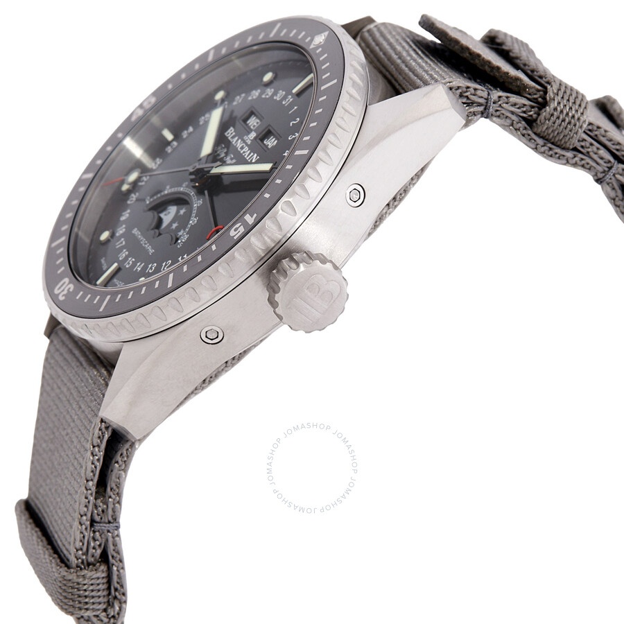 Blancpain Fifty Fathoms Automatic Moon Phase Grey Dial Men's Watch 5054-1210-NAGA - 2