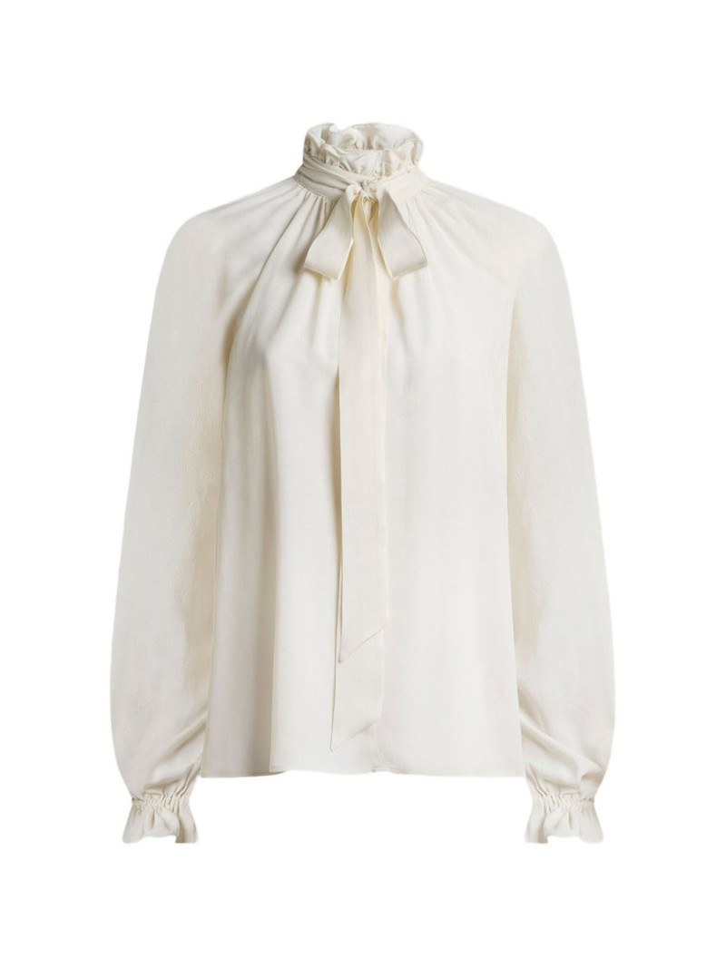 jacquard-scarf blouse 1