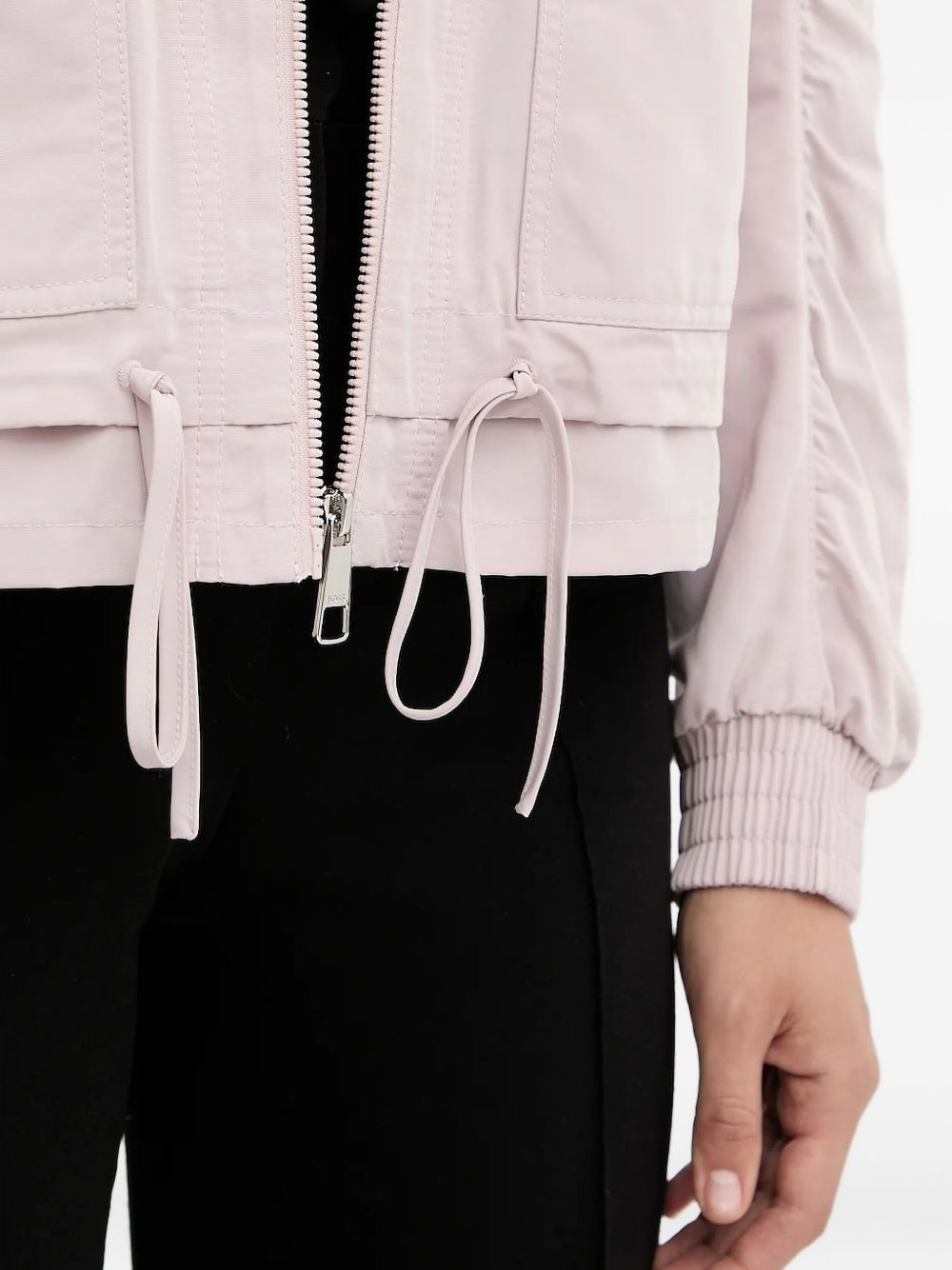 drawstring bomber jacket - 4