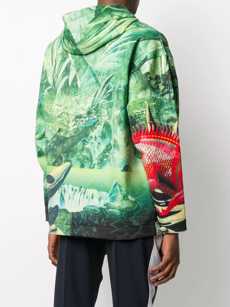 Red Dragon print hoodie 4