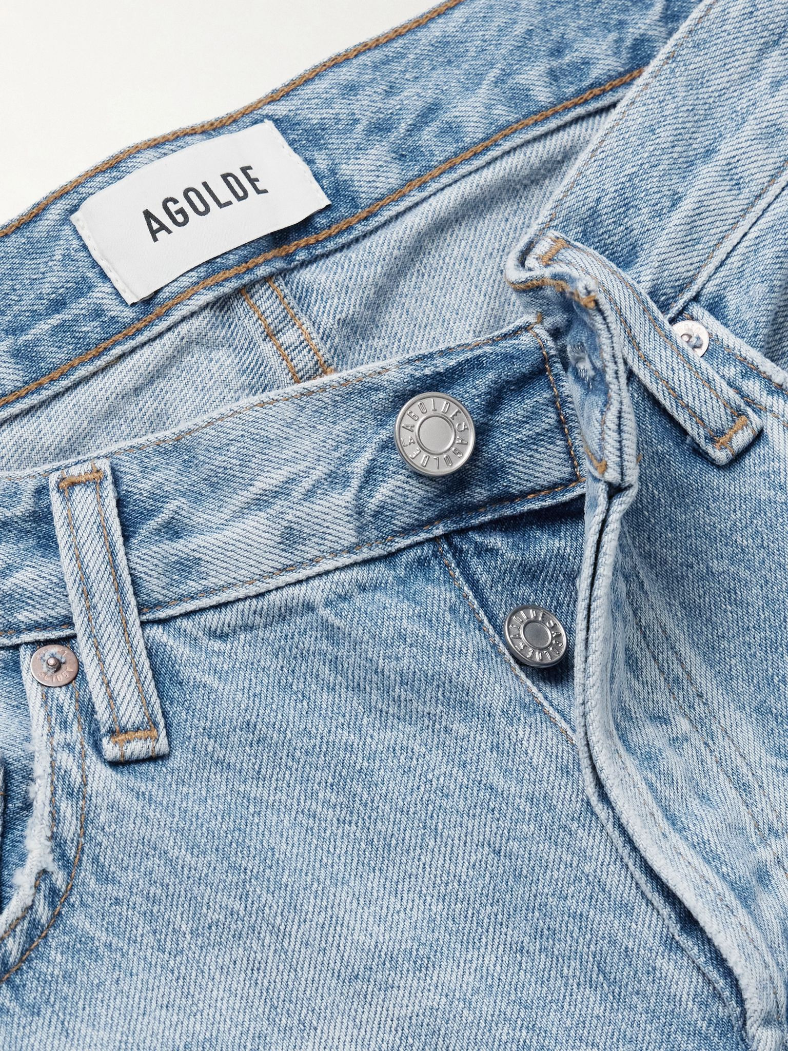 Baggy V-Waist denim shorts Light denim - 5