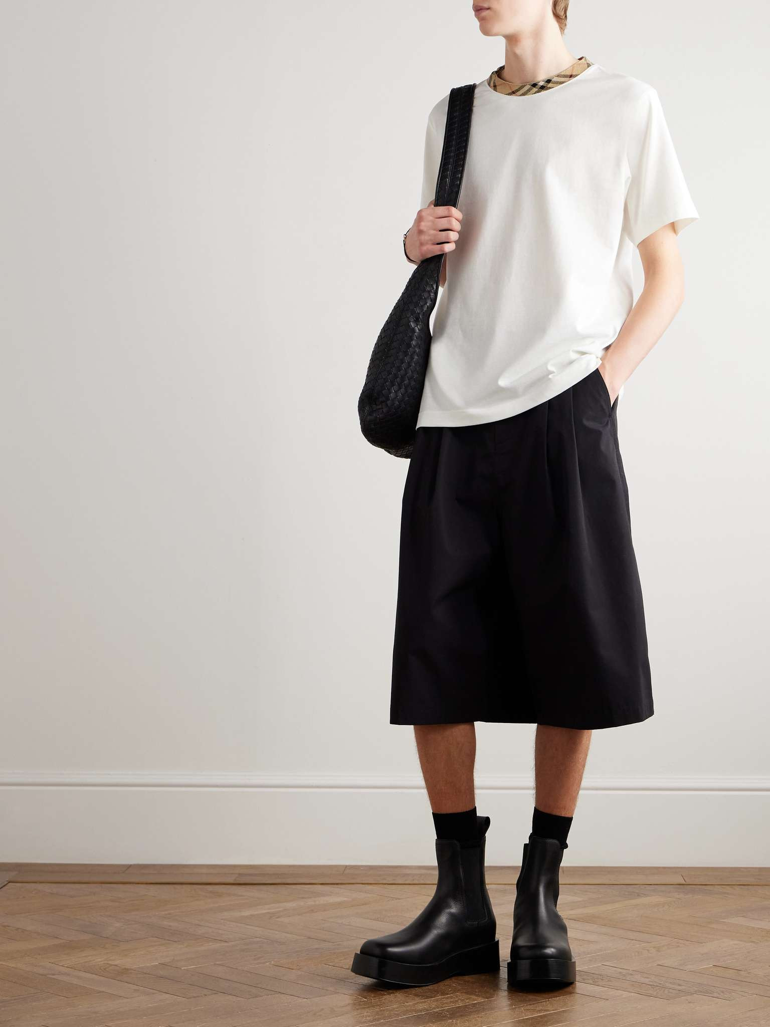 Checked Cotton-Jersey T-Shirt - 2