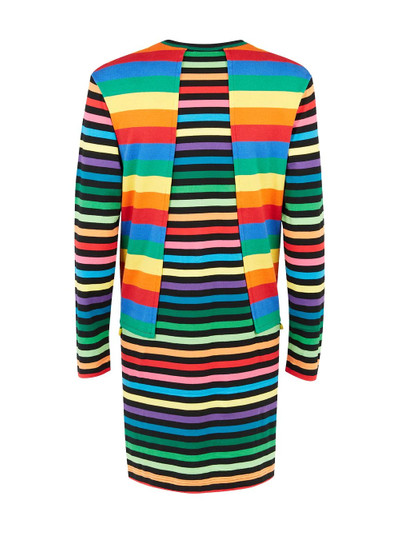 Comme des Garçons Homme Plus rainbow-stripe layered T-shirt outlook