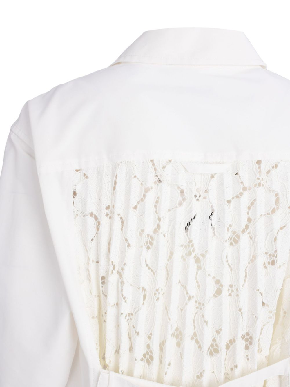 zip-front lace-insert jacket - 4