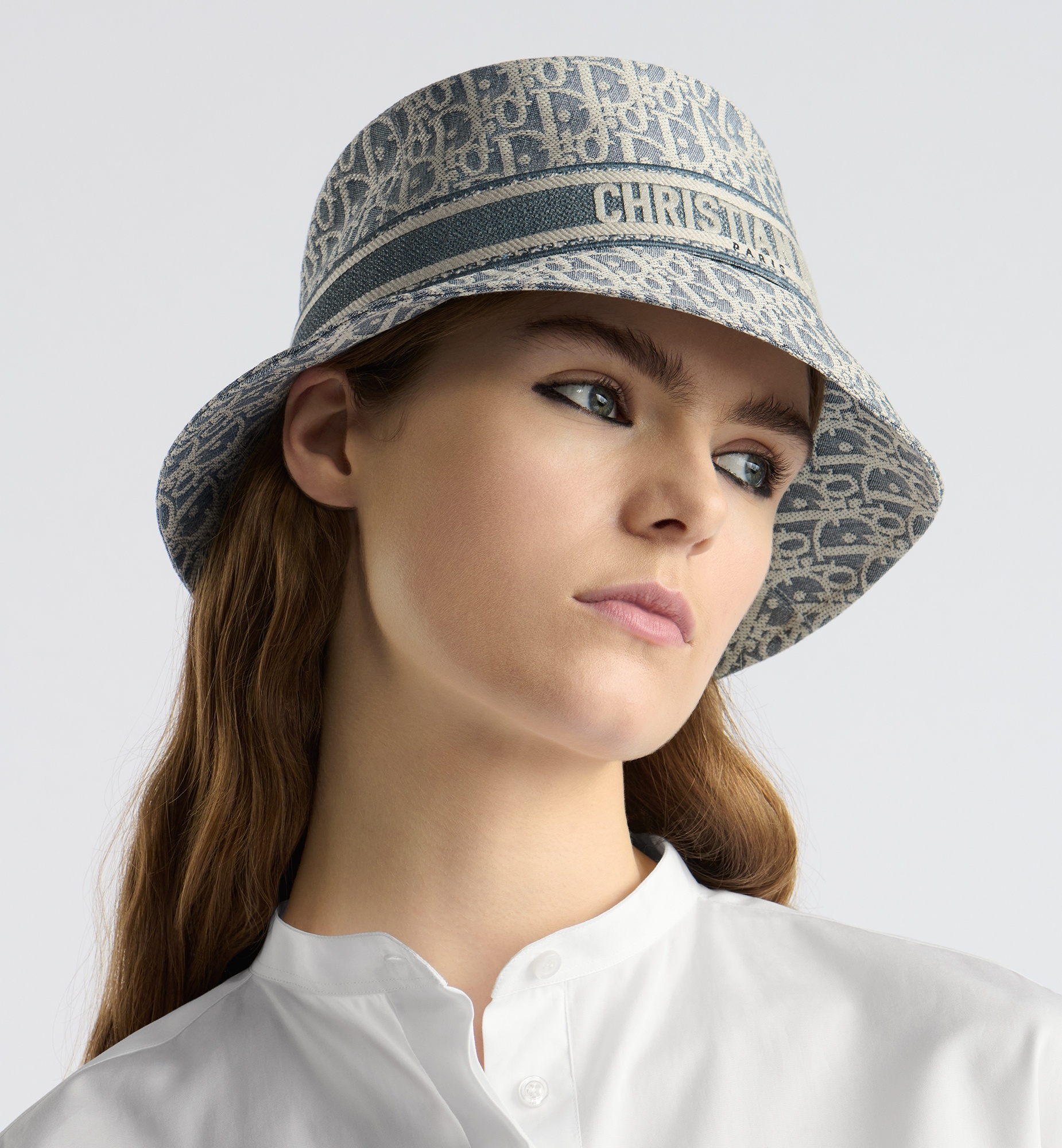 ハット D-Bobby Dior Oblique Small Brim Bucket Hat D-Bobby Dior Oblique Small Brim Bucket Hat Chambray Blue