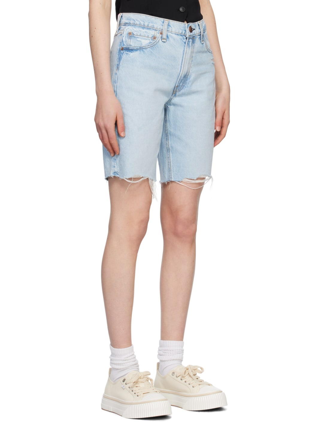 Blue Vintage Denim Shorts - 2